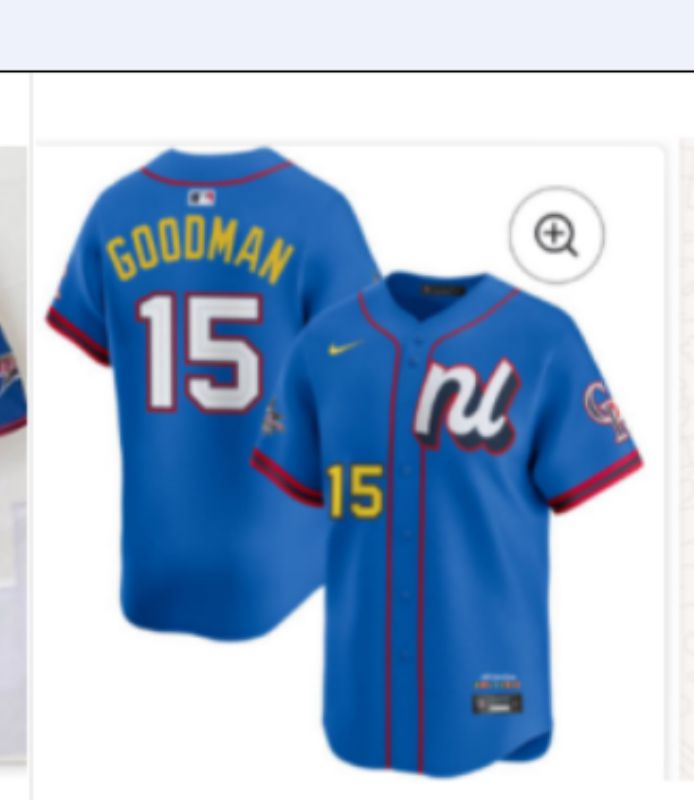 Men 2025 Colorado Rockies #15 Goodman Blue All star Nike MLB Jersey style 07